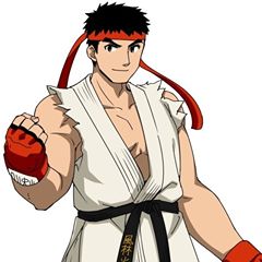 Ryu hoshi character of street fighter in the style of street